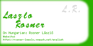 laszlo rosner business card