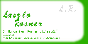 laszlo rosner business card